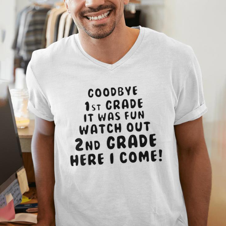 1st First Grade Graduation Tshirt Moving On To 2nd Grade Men's V-Neck T-Shirt