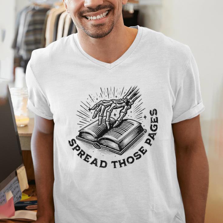 2 SIDES I Look Better Bent Over A Book Saying Quote Men's V-Neck T-Shirt 2 SIDES I Look Better Bent Over A Book Saying Quote Men's V-Neck T-Shirt