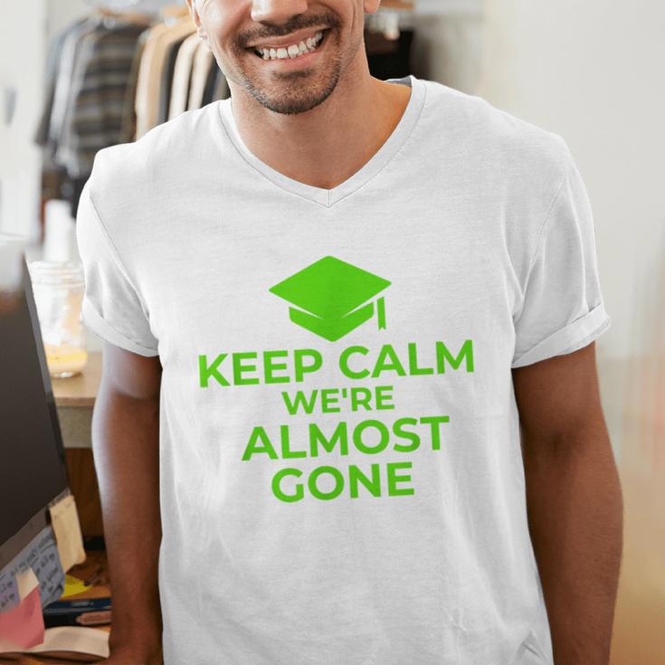 2018 Graduation Red Green High School Color Men's V-Neck T-Shirt