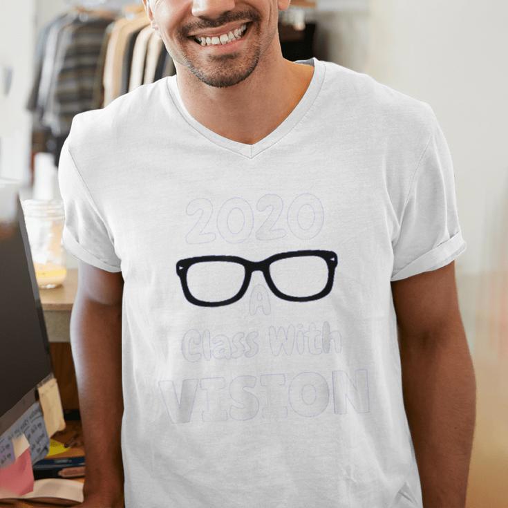 2020 A Class With Vision Perfect Eyesight GraduationMen's V-Neck T-Shirt