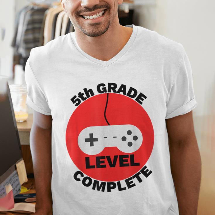5th Grade Level Complete Gamer Graduation Men's V-Neck T-Shirt