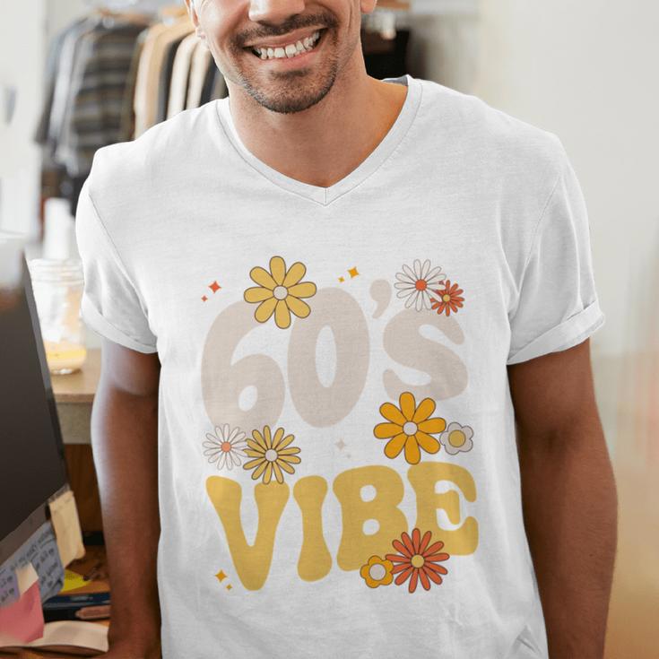 60's Vibe Vintage Nostalgia Mixtape Era 1960s Party Groovy Men's V-Neck T-Shirt