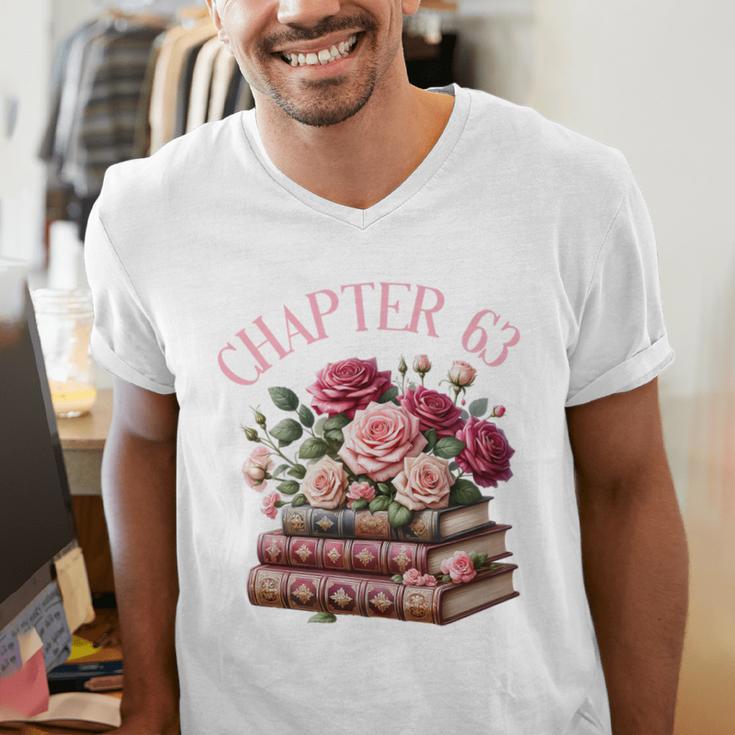 63rd Birthday Chapter 63 Birthday Shirt Women Book Lover Premium Men's V-Neck T-Shirt 63rd Birthday Chapter 63 Birthday Shirt Women Book Lover Premium Men's V-Neck T-Shirt