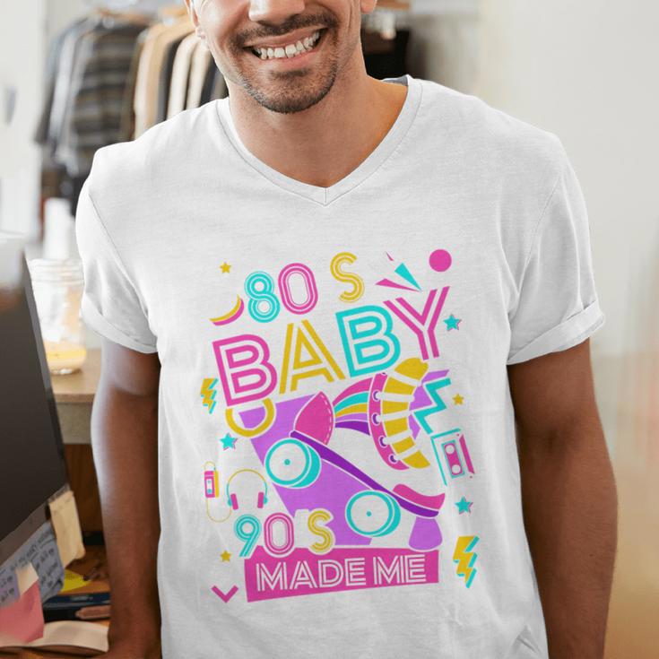 80's Baby 90's Made Me 1980s 1990s Nostalgia Retro Party Premium Tri-Blend Men's V-Neck T-Shirt