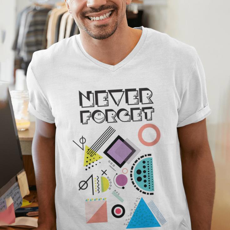 80s Nostalgia Never Forget Men's V-Neck T-Shirt