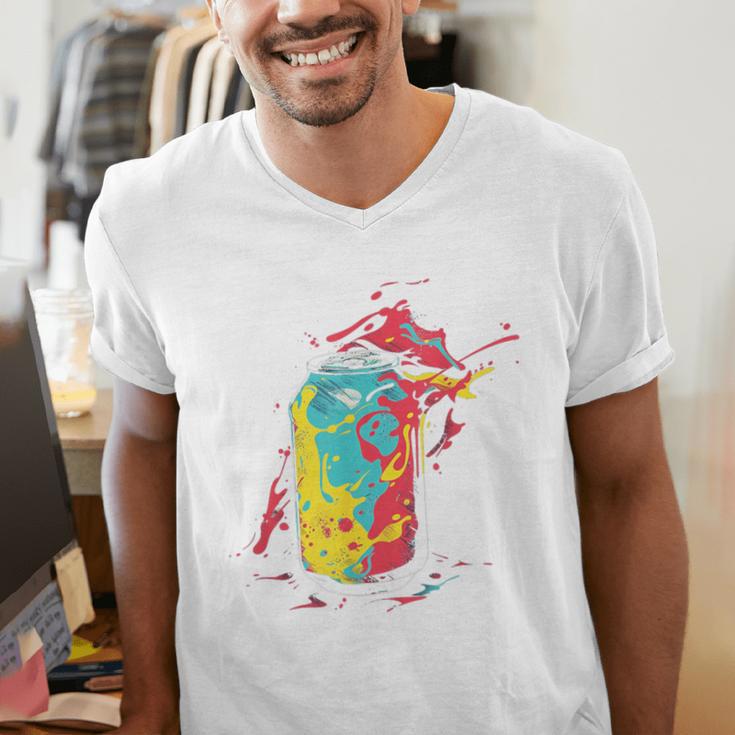 80s Nostalgia Soda Can Men's V-Neck T-Shirt