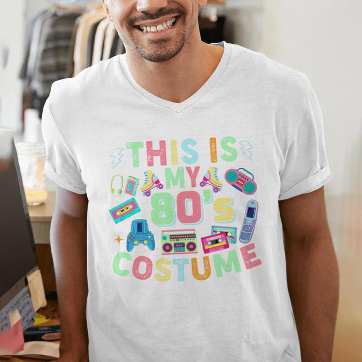 This Is My 90s Costume Mixtape Era Outfits Nostalgia 1990s Premium Tri-Blend Men's V-Neck T-Shirt