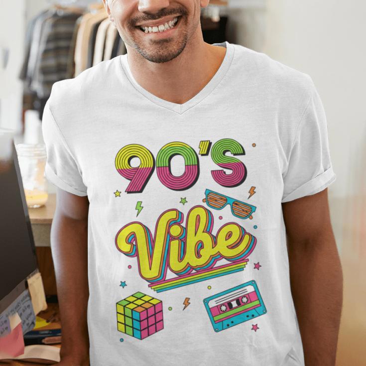 90s Nostalgia Retro Apparel 90'S Vibe Retro Men's V-Neck T-Shirt