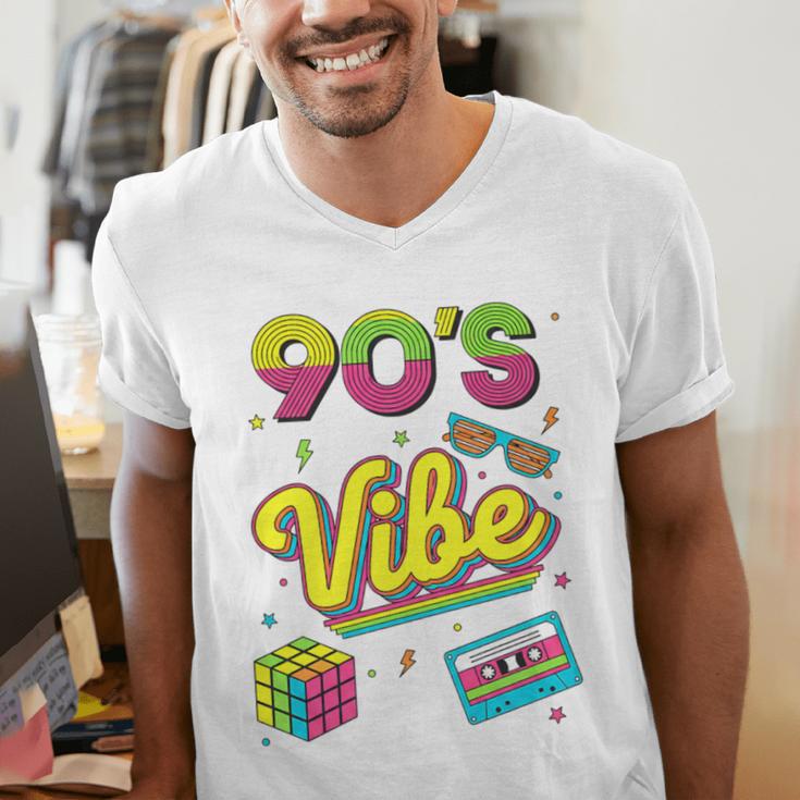 90s Nostalgia Retro Apparel 90'S Vibe Retro Premium Tri-Blend Men's V-Neck T-Shirt 90s Nostalgia Retro Apparel 90'S Vibe Retro Premium Tri-Blend Men's V-Neck T-Shirt