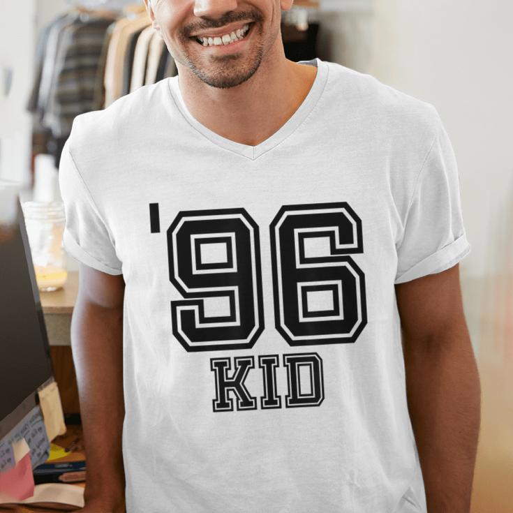 '96 Kid Perfect Vintage Retro Nostalgia Gear For Year 1996 Men's V-Neck T-Shirt '96 Kid Perfect Vintage Retro Nostalgia Gear For Year 1996 Men's V-Neck T-Shirt