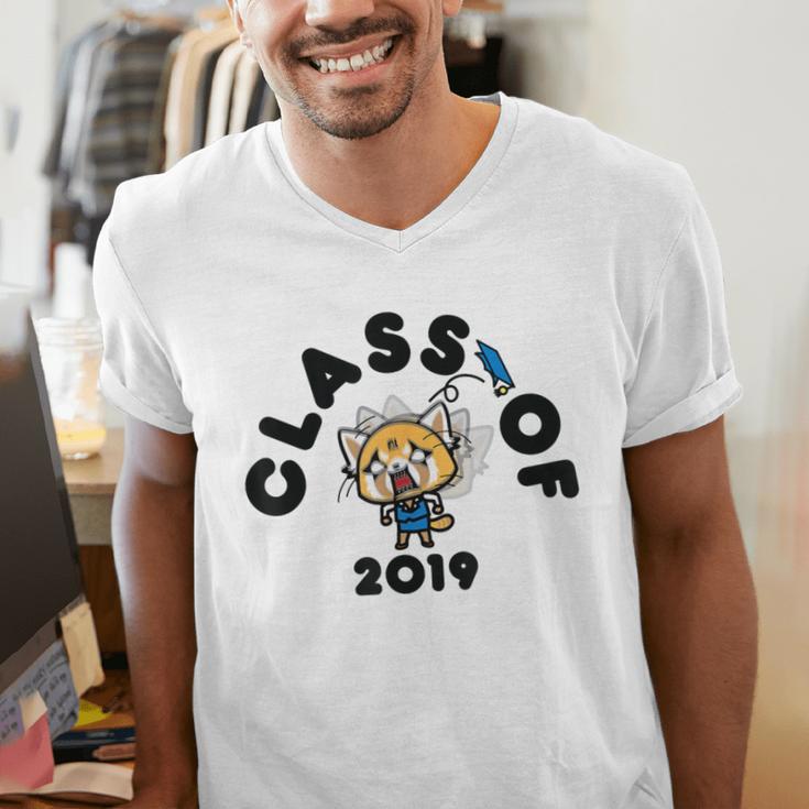 Aggretsuko Class Of 2019 Graduation Seniors Graduate Men's V-Neck T-Shirt