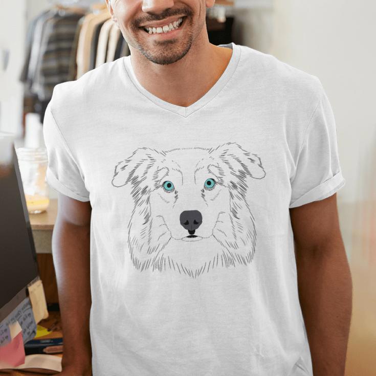 Australian Shepherd Aussie Mom Or Dad Men's V-Neck T-Shirt
