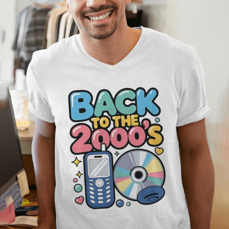 Back To The 2000s Retro Nostalgia Premium Tri-Blend Men's V-Neck T-Shirt