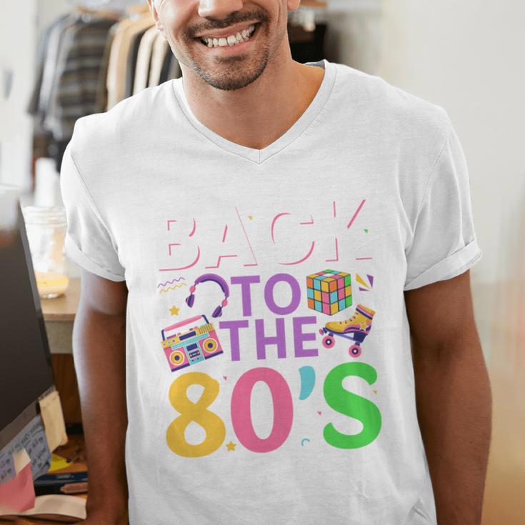 Back To The 80's Mixtape Era Nostalgia Retro 1980 80's Style Men's V-Neck T-Shirt