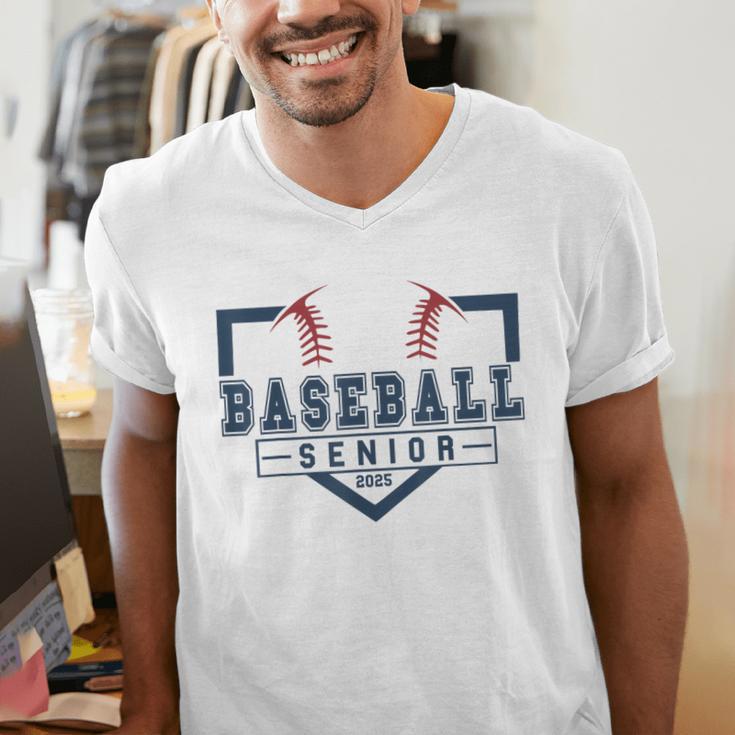 Baseball Senior Night Baseball Senior 2025 Graduation 50 Men's V-Neck T-Shirt