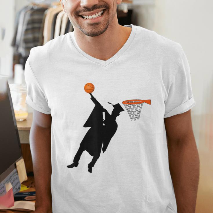 Basketball Slam Dunk Elementary Graduation 2025 6th Grade Men's V-Neck T-Shirt