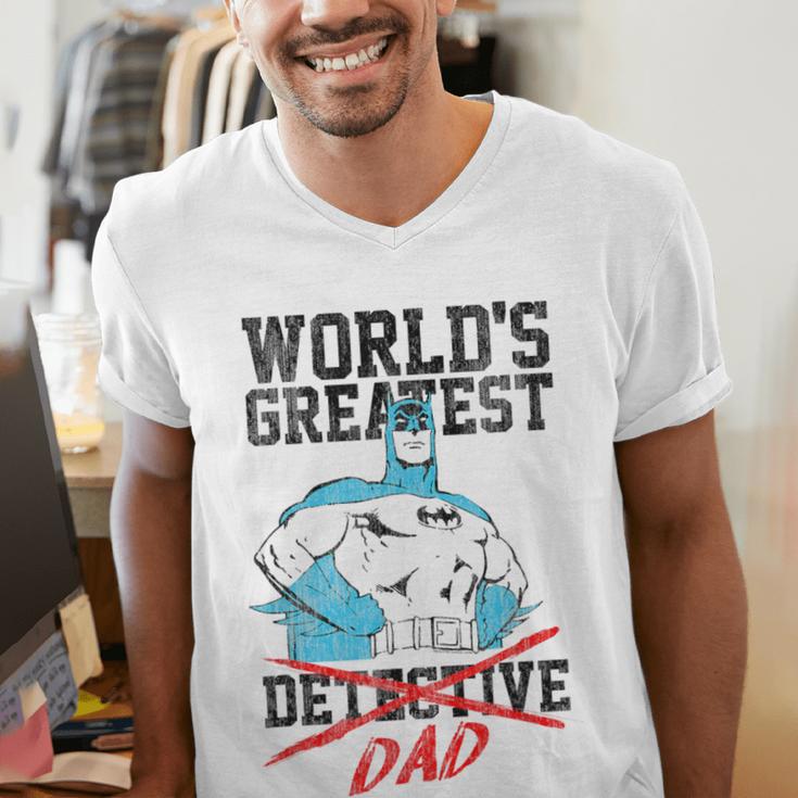 Batman Greatest Dad Men's V-Neck T-Shirt