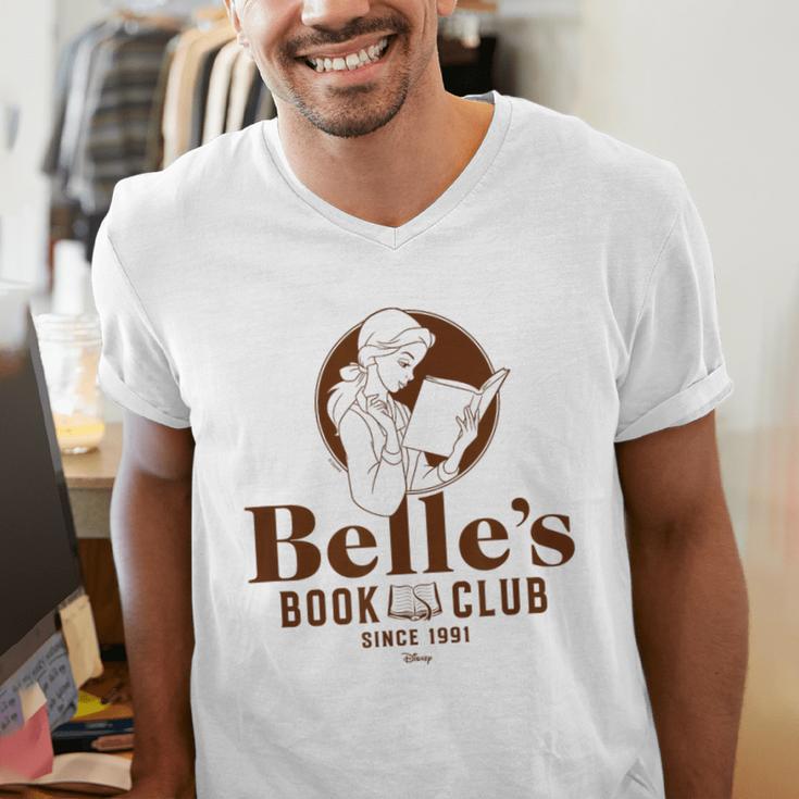 Beauty & The Beast Belle's Book Club Men's V-Neck T-Shirt Beauty & The Beast Belle's Book Club Men's V-Neck T-Shirt