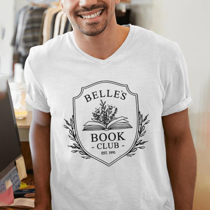 Belle's Book Club Est 1991 Belle's Book Shop Men's V-Neck T-Shirt