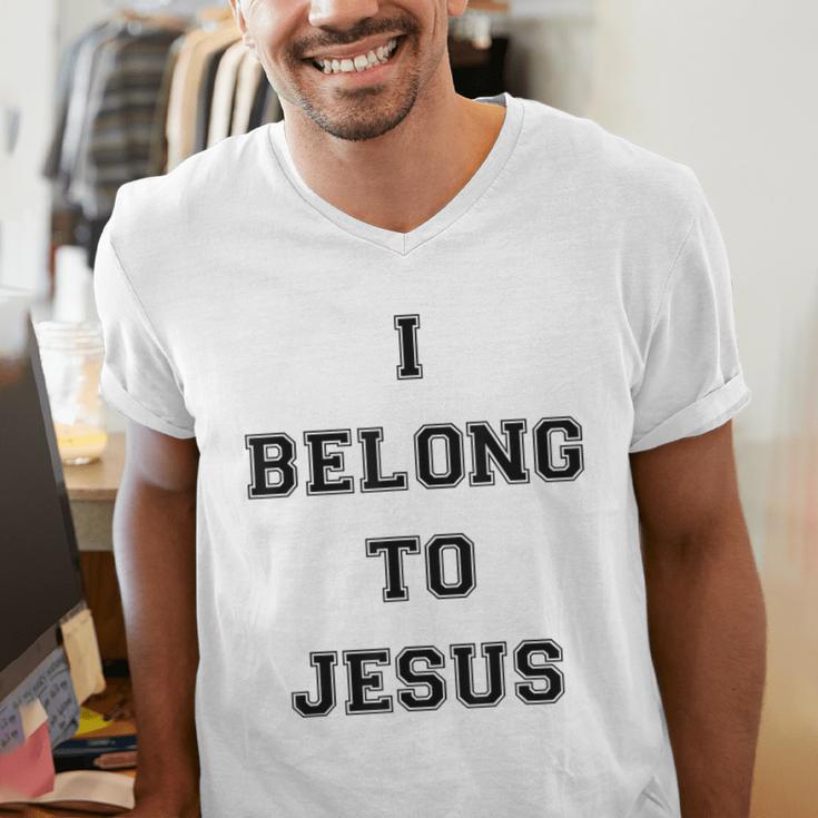 I Belong To Jesus Christian Gym Apparel Christian Dad Men's V-Neck T-Shirt