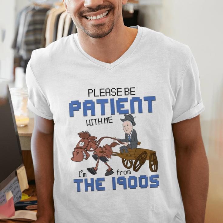 Biden Please Be Patient With Me I'm From The 1900s Vintage Men's V-Neck T-Shirt