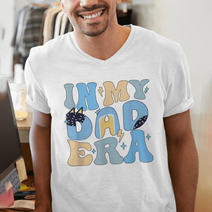 In My Blue Dad Era Cool Dad Father's Day Men's V-Neck T-Shirt