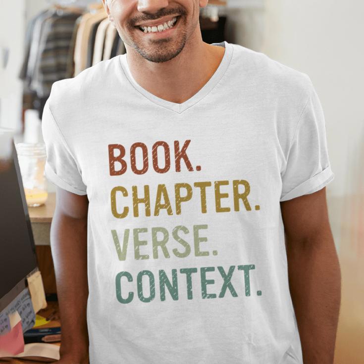 Book Chapter Verse Christian Bible Reformed Theology Men's V-Neck T-Shirt
