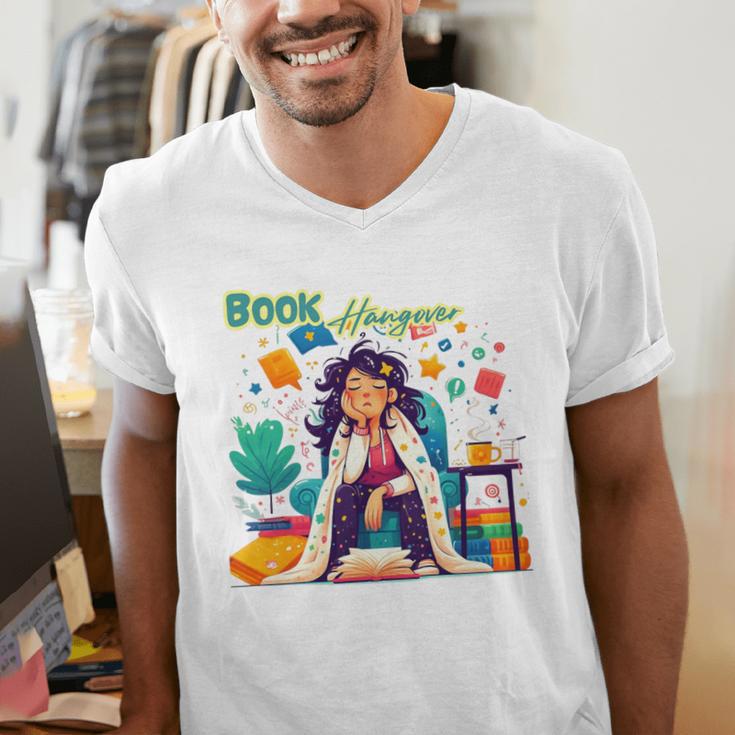 Book Lover Woman Woman Book Hangover Premium Tri-Blend Men's V-Neck T-Shirt