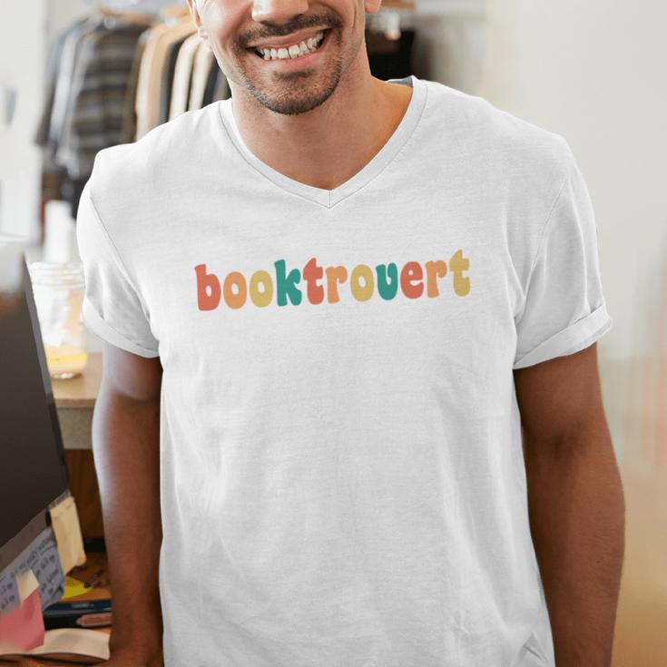 Book Lovers Introverted Bookworm Reading Booktrovert Men's V-Neck T-Shirt Book Lovers Introverted Bookworm Reading Booktrovert Men's V-Neck T-Shirt