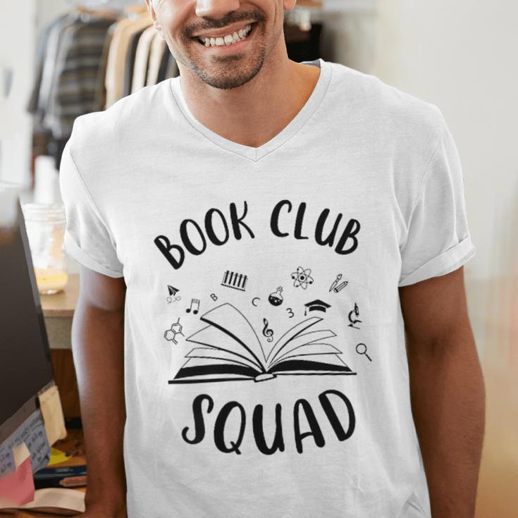 Books Club Squad Reading Book Lover Book Minimalist Team Tee Men's V-Neck T-Shirt