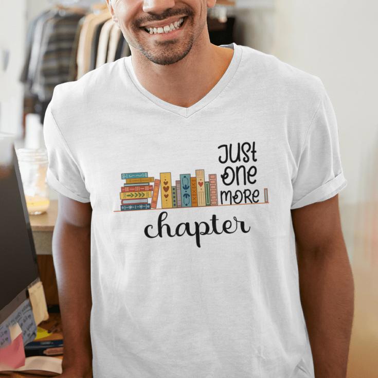 Bookworm Woman Reading Fiction Novels Library Book Store Men's V-Neck T-Shirt