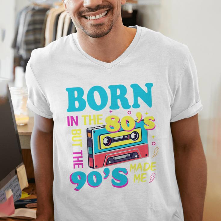 Born In The 80's But 90's Made Me Nostalgia Cassette Tape Premium Tri-Blend Men's V-Neck T-Shirt Born In The 80's But 90's Made Me Nostalgia Cassette Tape Premium Tri-Blend Men's V-Neck T-Shirt