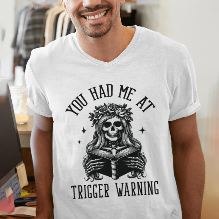 Buy Me Books And Tell Me To STFUATTDLAGG Outfits Spicy Smutty Book Reader You Had Me At Trigger Warning Men's V-Neck T-Shirt Buy Me Books And Tell Me To STFUATTDLAGG Outfits Spicy Smutty Book Reader You Had Me At Trigger Warning Men's V-Neck T-Shirt