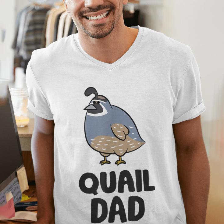 California Quail Bird Dad Quail Dad Men's V-Neck T-Shirt