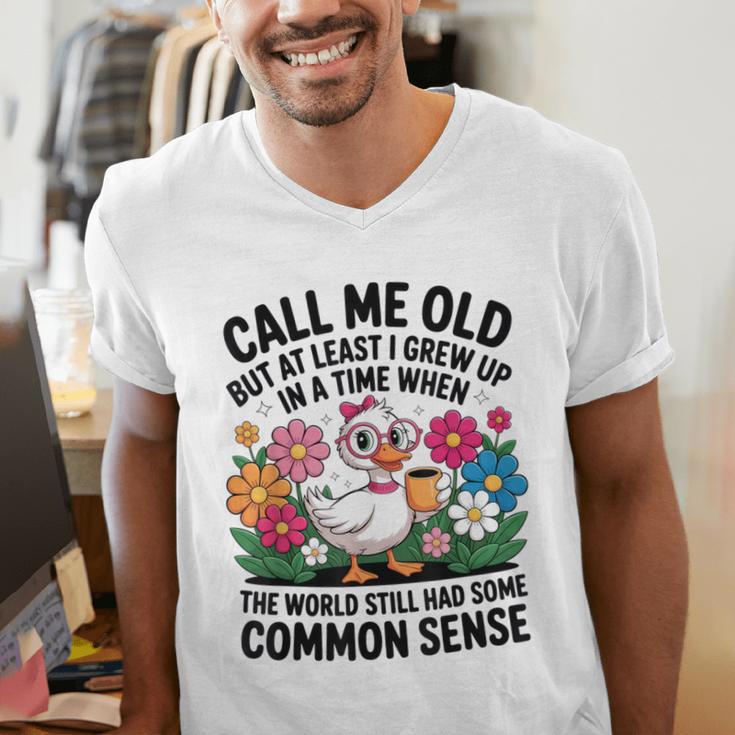 Call Me Old Seniors Nostalgia Retro Humor Casual Men's V-Neck T-Shirt