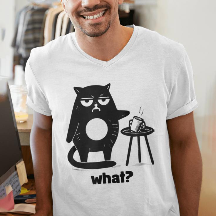 Cat What Humor Introvert Anti-Social Men's V-Neck T-Shirt Cat What Humor Introvert Anti-Social Men's V-Neck T-Shirt