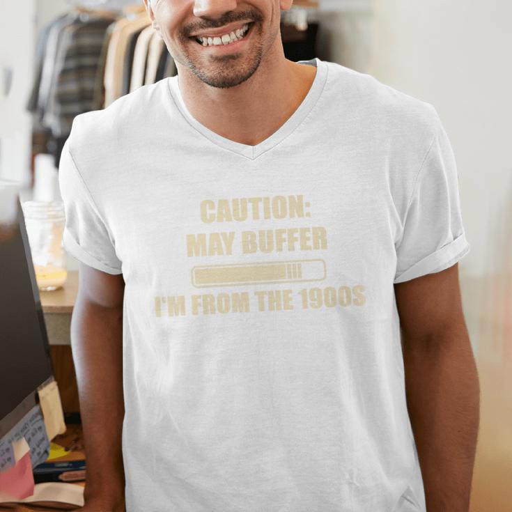 Caution May Buffer I'm From The 1900s Premium Men's V-Neck T-Shirt