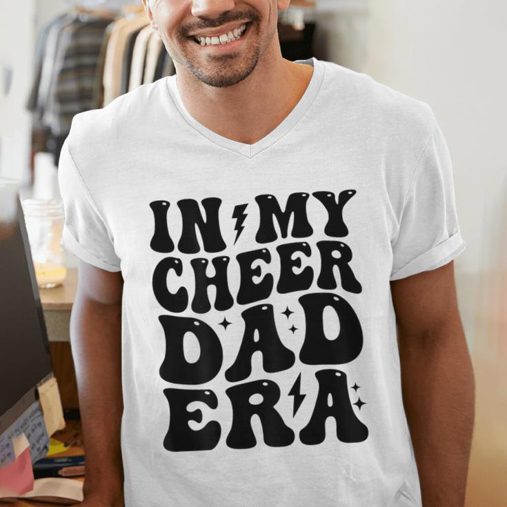 In My Cheer Dad Era Cheerleader Dad Sports Groovy Men's V-Neck T-Shirt