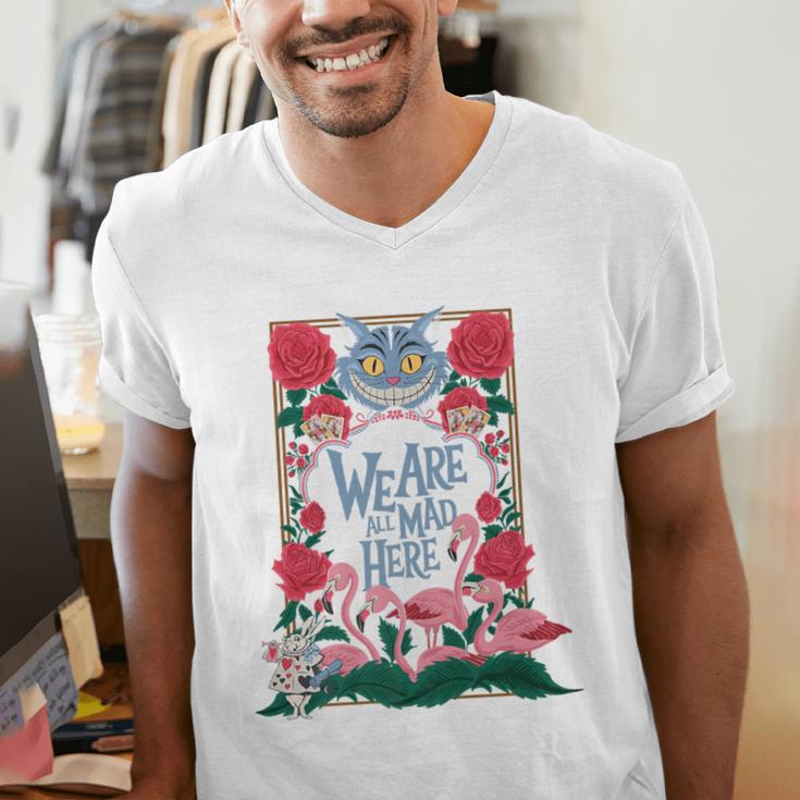 Cheshire Cat Alice In Wonderland Vintage Book Premium Men's V-Neck T-Shirt