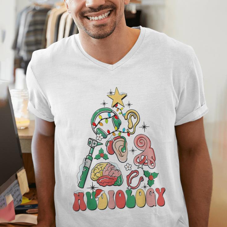 Christmas Audiology Tree Audiology Student Graduation Men's V-Neck T-Shirt