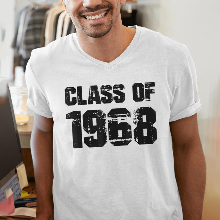 Class Of 1968 High School College Graduation Reunion Men's V-Neck T-Shirt