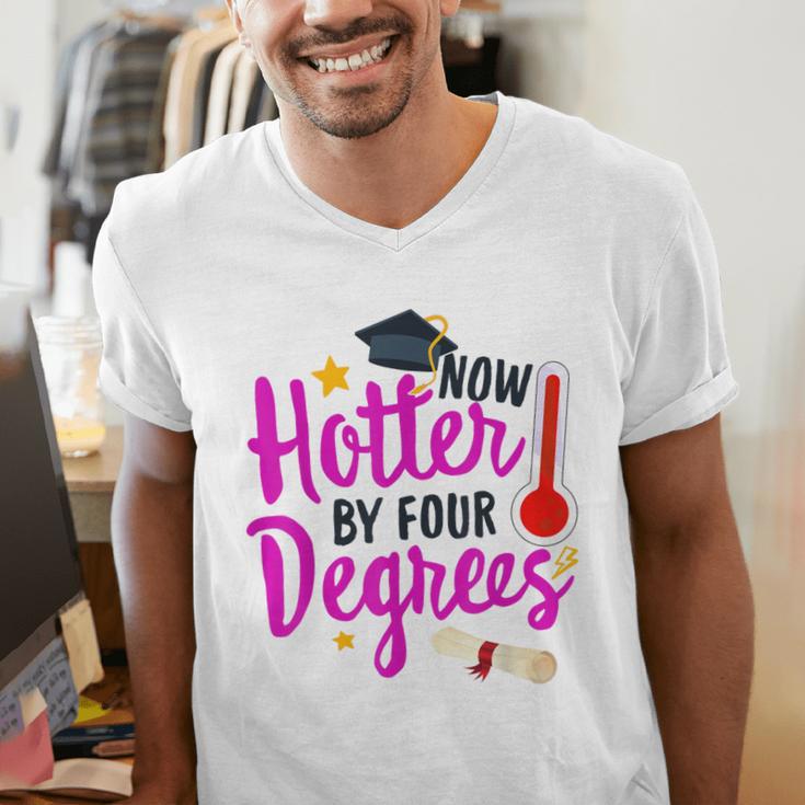 Class Of 2022 Four Degrees Hotter Graduation Day Master Grad Men's V-Neck T-Shirt