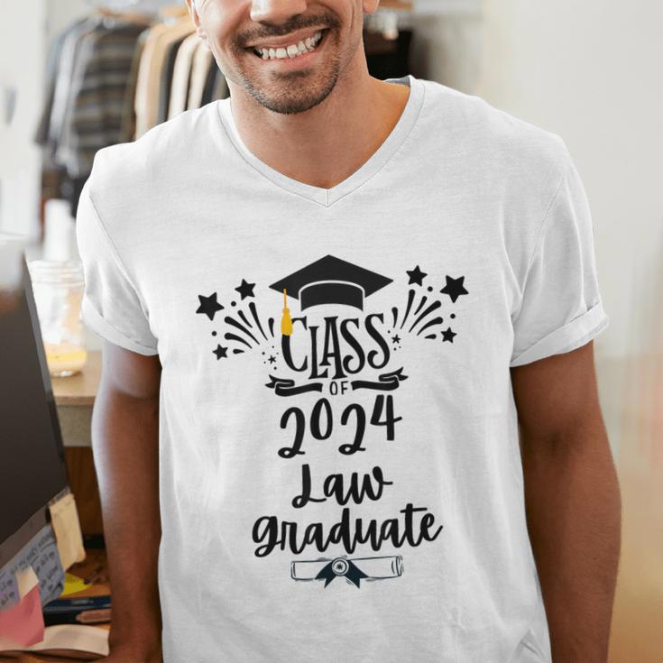 Class Of 2024 Law Graduation 2024 JD Degree Law Graduate Men's V-Neck T-Shirt