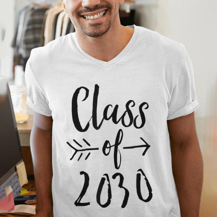 Class Of 2030 Graduation Kindergarten Seniors Men's V-Neck T-Shirt