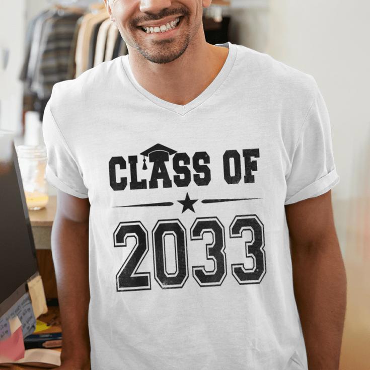Class Of 2033 Shirt Graduation Men's V-Neck T-Shirt