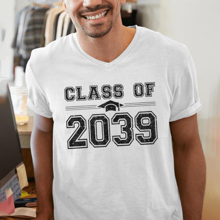 Class Of 2039 Grow With Me First Day Of School Graduation Men's V-Neck T-Shirt
