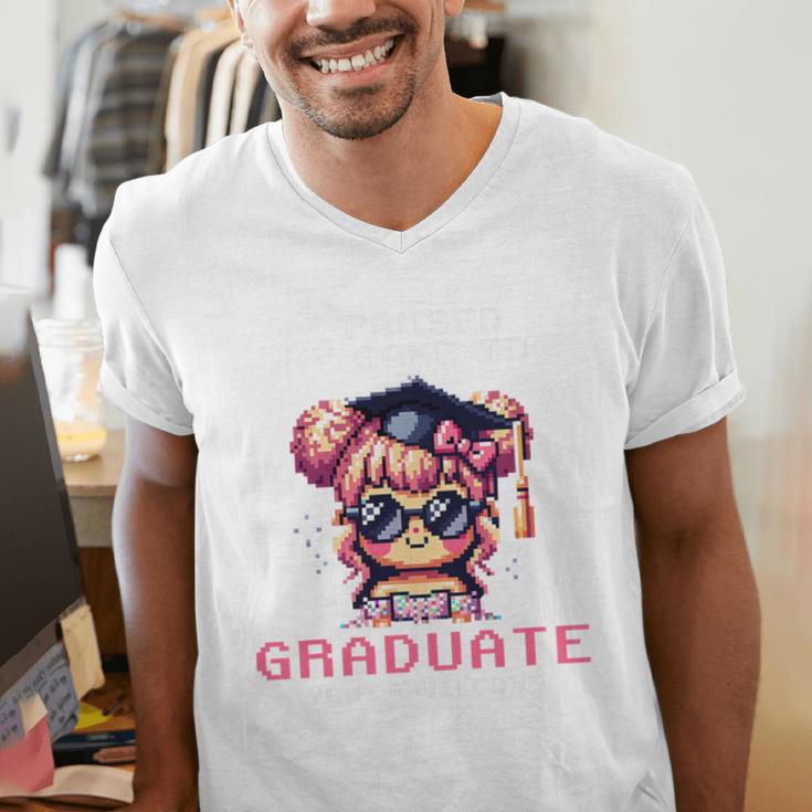 Classic I'm From The 1900s Retro Games Graduating Girl Premium Men's V-Neck T-Shirt Classic I'm From The 1900s Retro Games Graduating Girl Premium Men's V-Neck T-Shirt