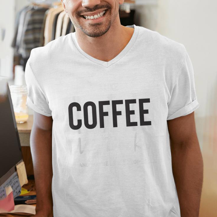 I Like Coffee My Books And Maybe Like 3 People Book Lover Men's V-Neck T-Shirt