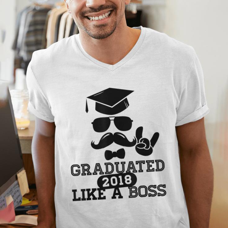 College High School Graduation Grad 2018 Shirt Men's V-Neck T-Shirt