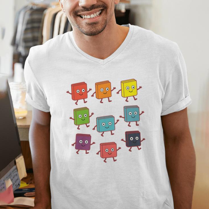 Color Our World Book Lover Reading Bookworm Reader Men's V-Neck T-Shirt